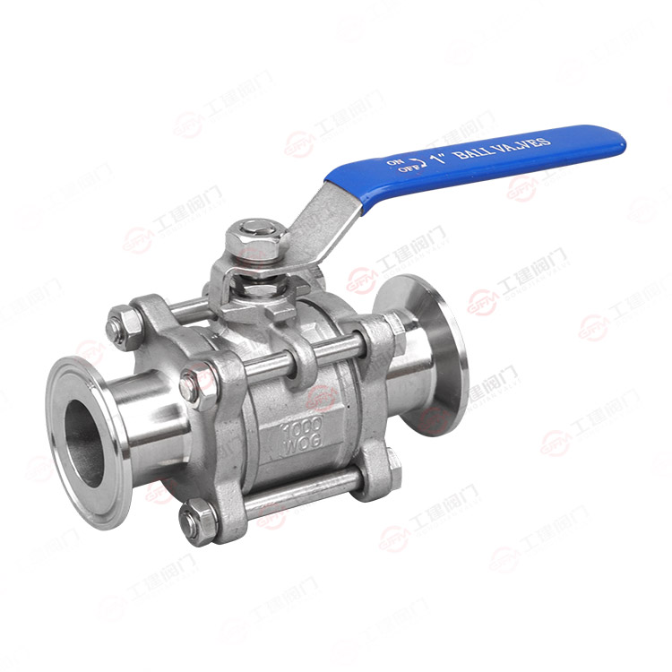 Three piece quick installation ball valve