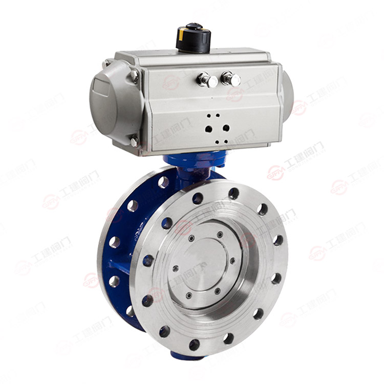 Pneumatic hard seal flange butterfly valve