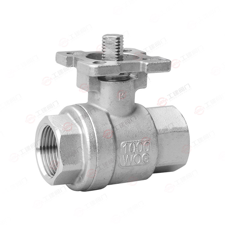 Two piece high platform ball valve