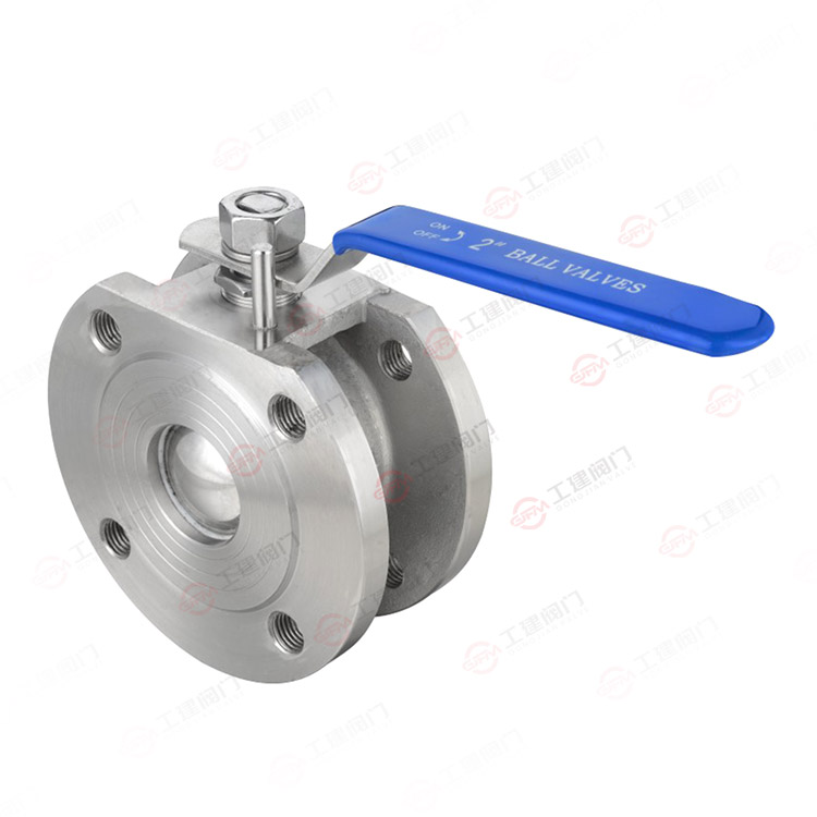 Clamp thin ball valve