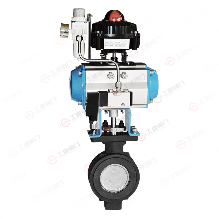 Pneumatic high-performance clamp butterfly valve