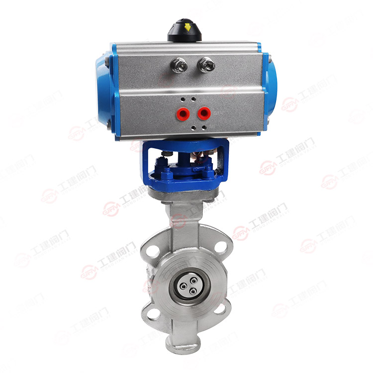 Pneumatic clamp butterfly valve