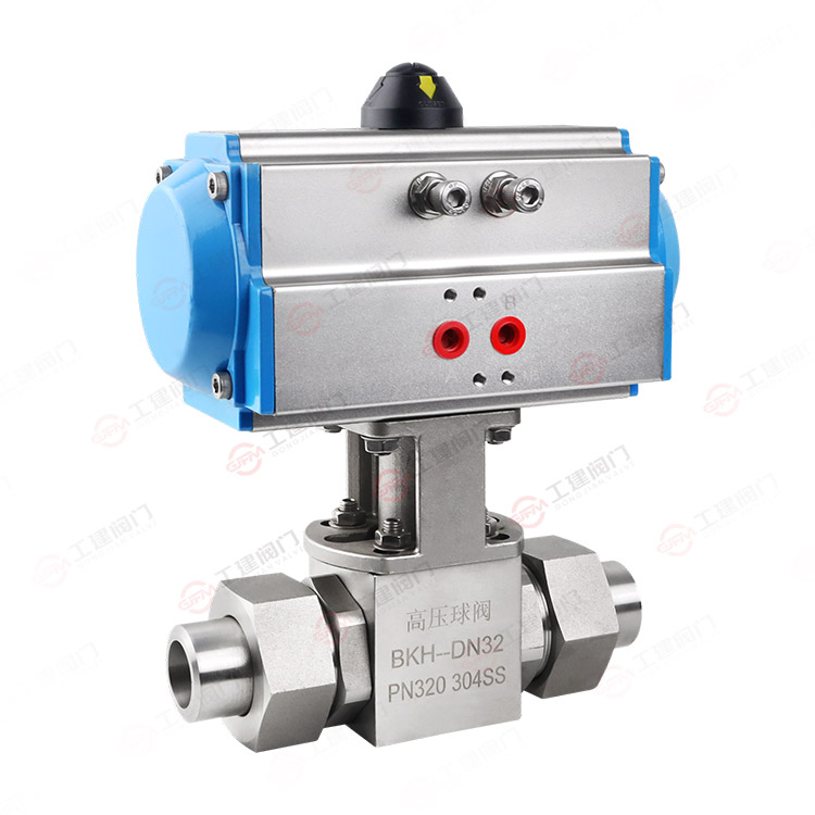 Pneumatic high-pressure ball valve