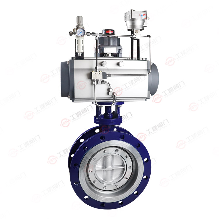 Pneumatic hard seal flange butterfly valve