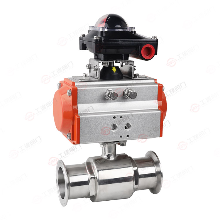 Pneumatic sanitary grade quick release ball valve